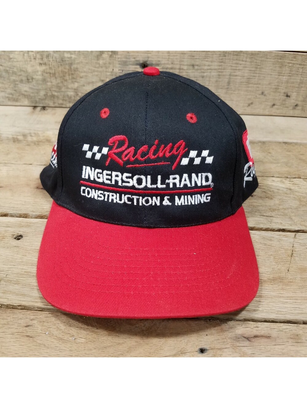 Ingersoll Rand Construction & Mining Racing Red Black White Baseball Styled Hat